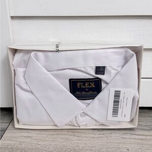 Flex Men's Classic White Dress Shirt